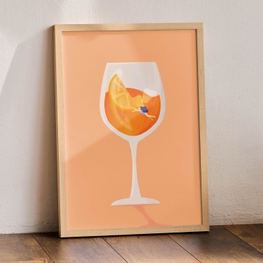 Aperolglas – Kunstprint A4, A5