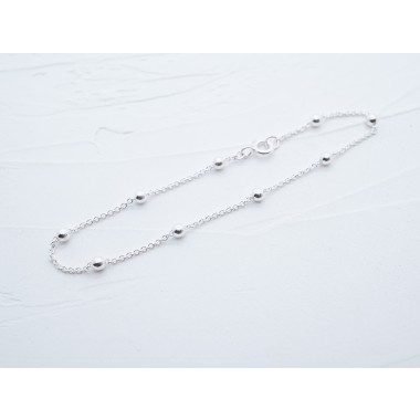 Minimalistisches Silberarmband mit Kugeln - SchmuckvonVreni