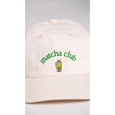 Matcha Club Premium Dad Cap - beige & green - arrel