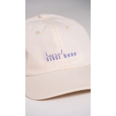 titti bene Premium Dad Cap - beige & lavender - arrel