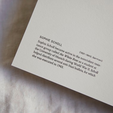 Sophie Scholl – Art Print – Inspiring women in history Edition