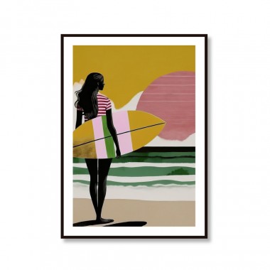 Amy & Kurt Berlin Artprint "Surf Lady"