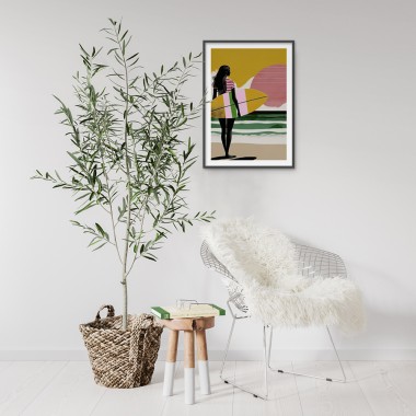 Amy & Kurt Berlin Artprint "Surf Lady"