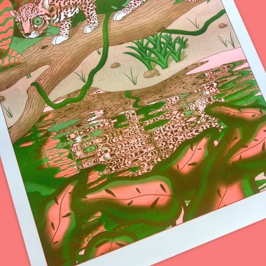 Großer Riso Art Print in A3 The Naughty District - Großer Riso Art Print in A2 »Auf der Lauer«