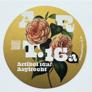 Grundrechte-Aufkleber einzeln (in gold)