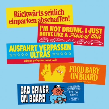 Heckscheiben Stickerset fürs Auto – Viel Spass Studio
