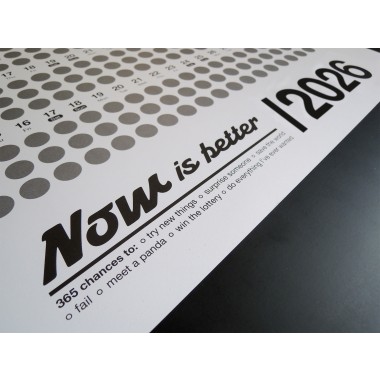 Bob And Uncle Design – Wandkalender – Now Is Better 2026 – Weiß – 680 x 1000 mm