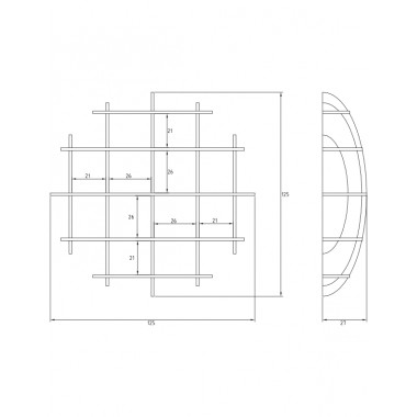 ellips design Wandregal Big Jim 125 aus Multiplex