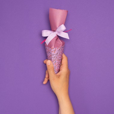 Mini Schultüte Bastelset zur Einschulung in Lila - My Pretty Circus