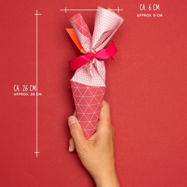 Mini Schultüte Bastelset zur Einschulung in Rot - My Pretty Circus