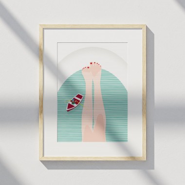 Amy & Kurt Berlin A4 Artprint "Badewanne"