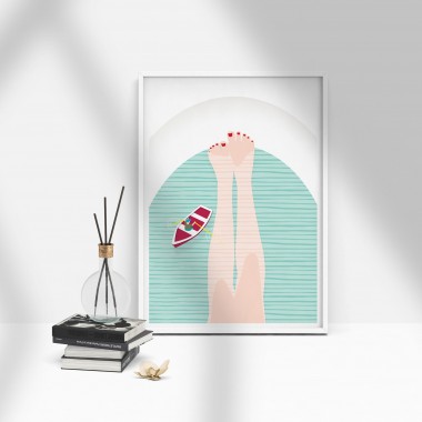Amy & Kurt Berlin A4 Artprint "Badewanne"