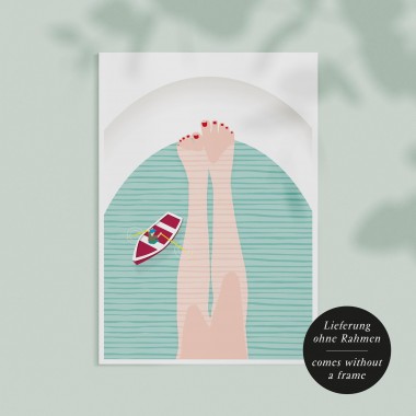 Amy & Kurt Berlin A4 Artprint "Badewanne"