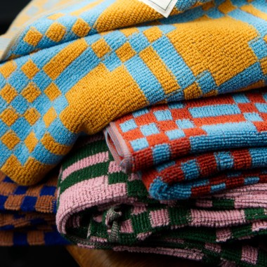 Towel.Studio | Frottee Handtuch Weave | Pink & Green