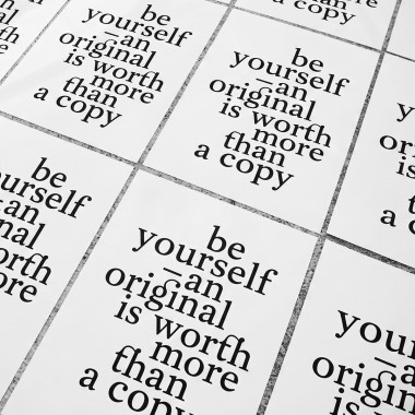 Handgefertigter Linoldruck »Be yourself …« Limited Edition