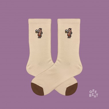 Bestickt Wurstmensch Socken von Offbeat