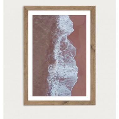 nahili ARTPRINT / POSTER "blush BEACH" Drohnen Fotografie in rosa - Druck (DIN A1/A3 & 50x70cm) 