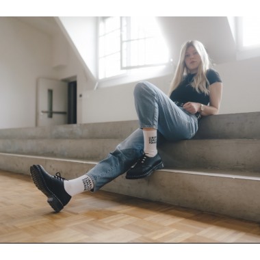 Socken LIBERTÉ ÉGALITÉ FCKAFDÉ - weiss - arrel