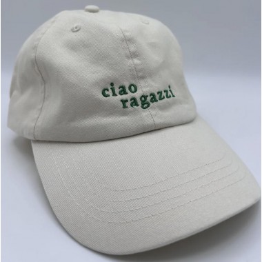 ciao ragazzi - Unisex Dad Cap in Cream & Green