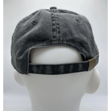 hi. don't be racist. thanks - Unisex Dad Cap in Vintage Black & Grey