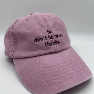 hi. don't be racist. thanks. in Vintage Pink & Berry - Unisex Dad Cap - arrel