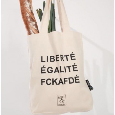 Premium Tote Bag - FCKAFDÉ  - nature & black - arrel