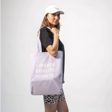 Premium Tote Bag purple/ vanilla ice - FCKAFDÉ - arrel