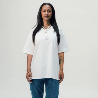 "don't be racist" - unisex oversized T-Shirt - white