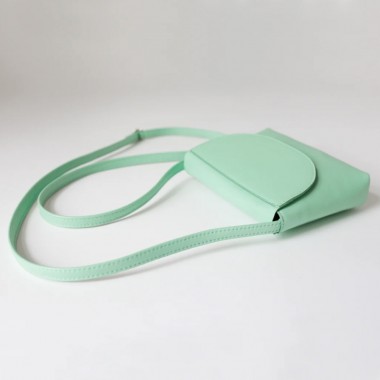 alexbender Minitasche echt Leder Flashy Mint