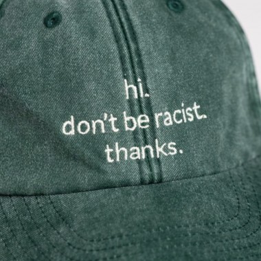 hi. don't be racist. thanks. Dad Cap - vintage green & cream - arrel