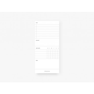 Notizblock "schmal", 3er Set / Plain