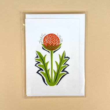 Print now - Riot later ● Frühlingsblume, Karte mit Umschlag