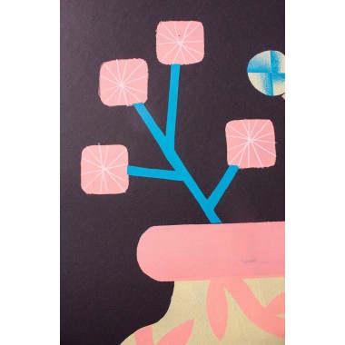 Martin Krusche - »Blumenvase mit Ornament«, 50x70cm