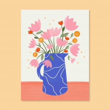Blumenvase / Kunstprint A4 / Svea Hansohn Illustration