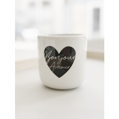 Love is the new black - Becher "Bonjour Amour" 