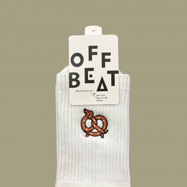 Bestickt Brezel-Dackel Socken von Offbeat