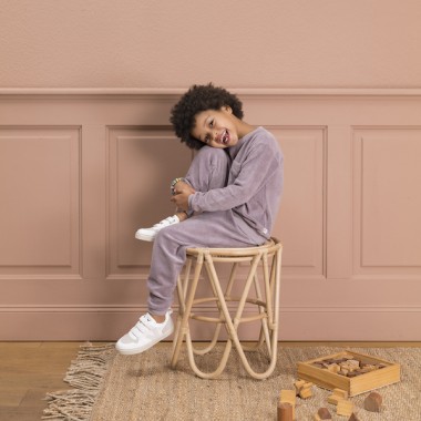 Terry Halfmoon Suit Violet Grey