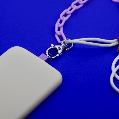 Verstellbare Pastellkette – Acryl & Paracord (mit optionalem Handy-Halter) - Pikto3000