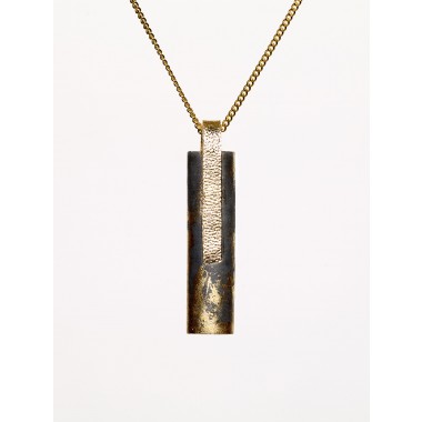 [GS03] Beton Halskette Kette - 925 BLACK GOLD