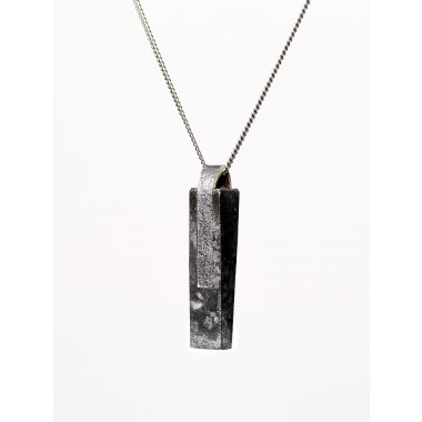 [GS05] Beton Halskette Kette - 925 BLACK SILVER