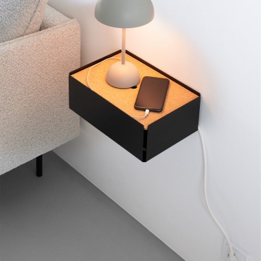 Charge-Box Ladestation Lichtgrau / Filz Marble Meliert