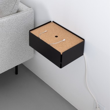 Charge-Box Ladestation Schwarz / Kork