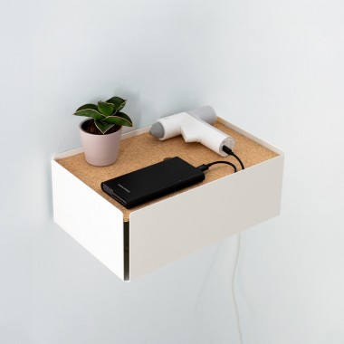 Charge-Box Ladestation Weiß / Filz Marble Meliert