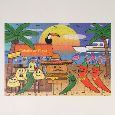 CABANA DE PLAYA und CANDAYLAND, 2x 260 Teile Puzzle in einer Box