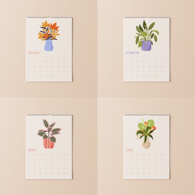 Blumen & Pflanzen Kalender 2026 / A4 / Svea Hansohn Illustration