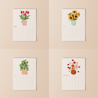 Blumen & Pflanzen Kalender 2026 / A4 / Svea Hansohn Illustration