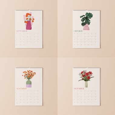 Blumen & Pflanzen Kalender 2026 / A4 / Svea Hansohn Illustration