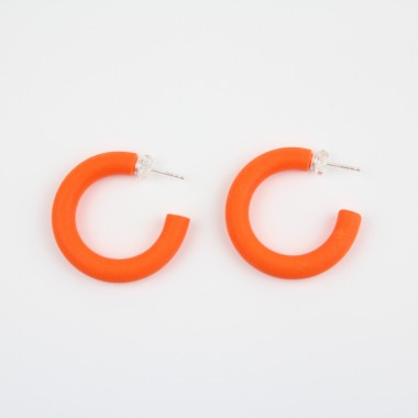 Atelier Anda | Candy Hoops in Aperol Orange - 925 Sterlingsilber