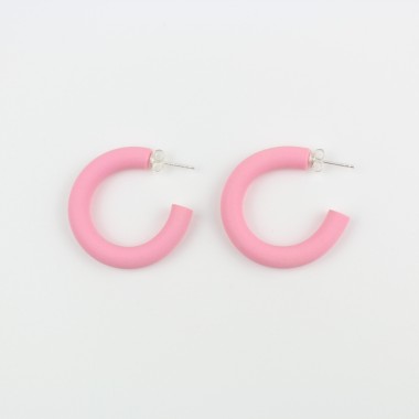 Atelier Anda | Candy Hoops in Bubblegum Pink - 925 Sterlingsilber