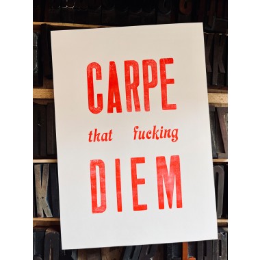 CARPE that fucking DIEM Letterpress von papelami